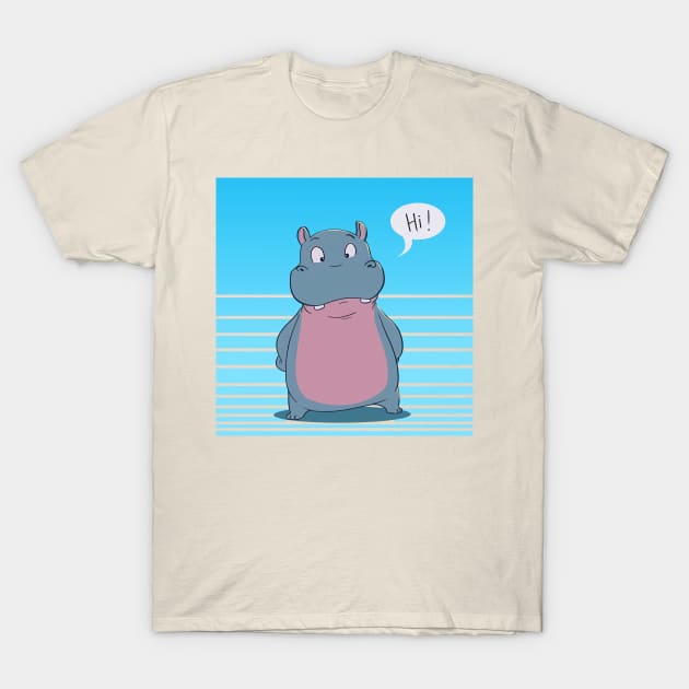 Hi my name hippo T-Shirt by gembukandboon